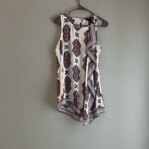 White House black market dress white purple/pink size small